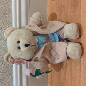 NWT Starbucks Coffee 2006 Bearista Bear Plush Valentine's Day Romantic  Rose